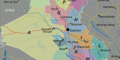 Χάρτης του Ιράκ περιφέρειες