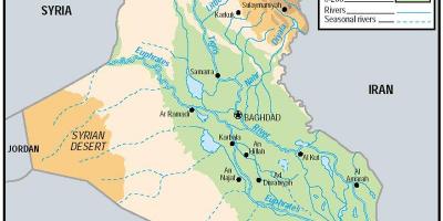 Χάρτης του Ιράκ υψόμετρο