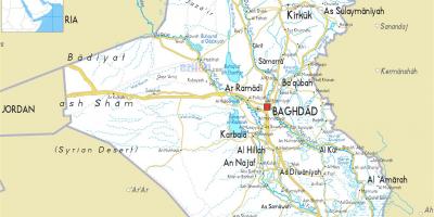 Χάρτης του Ιράκ ποτάμι
