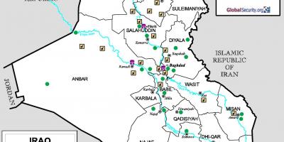 Χάρτης του Ιράκ αεροδρόμια