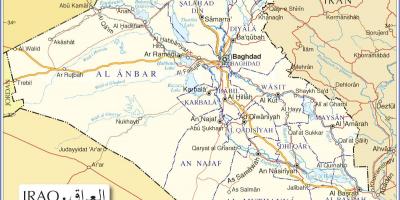 Χάρτης του Ιράκ δρόμους